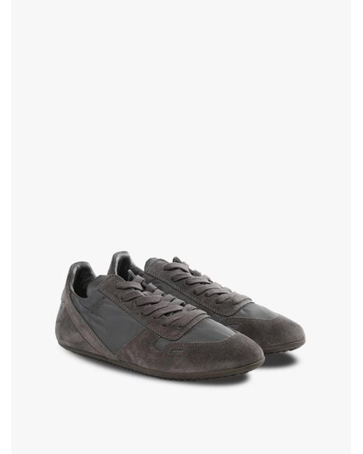 Rick Owens Gray Minimal Sneakers