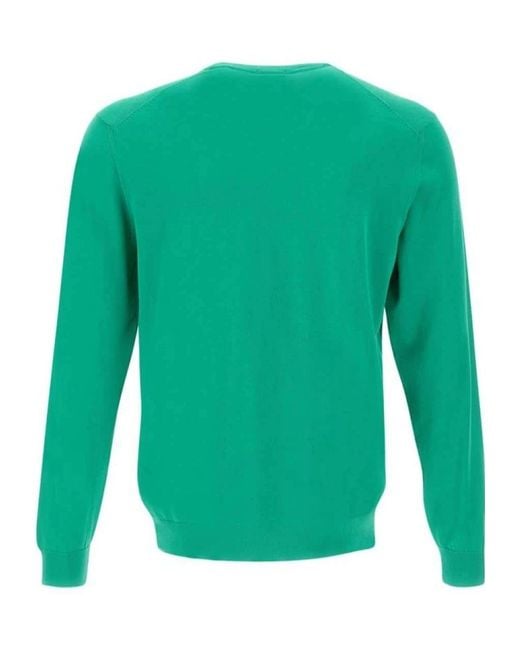 Drumohr Green Crew-Neck Long-Sleeve Jumper for men