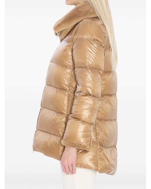 Herno Natural Padded Zip-Up Down Jacket