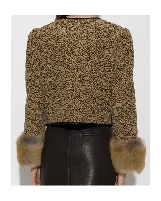 Valentino Green Crew Neck Long-Sleeved Casual Jacket