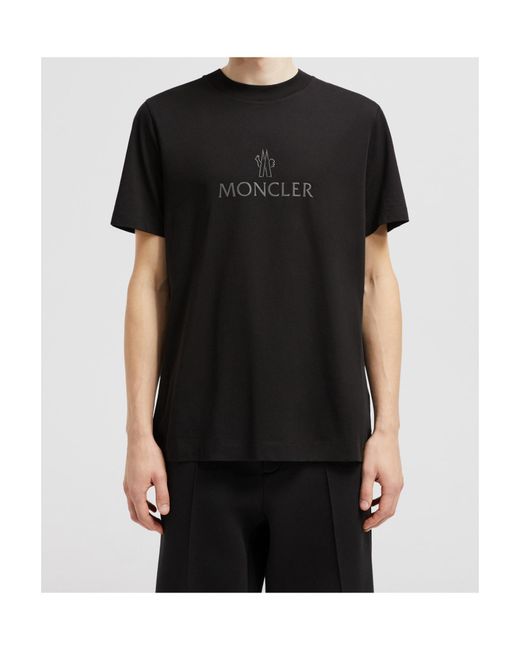 Moncler Black Logo T-Shirt for men