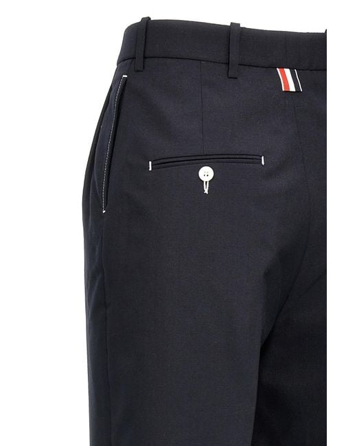 Thom Browne Blue Wide Leg Pants