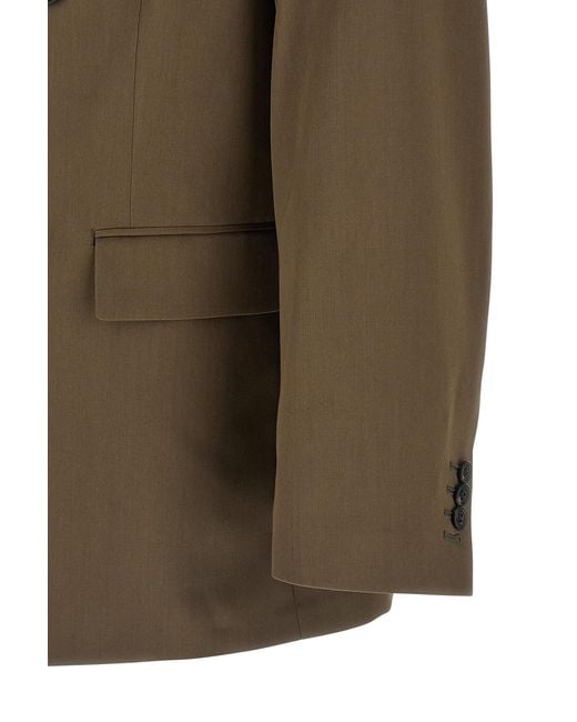 Ssstein Green Oversized Double-Breasted Blazer for men