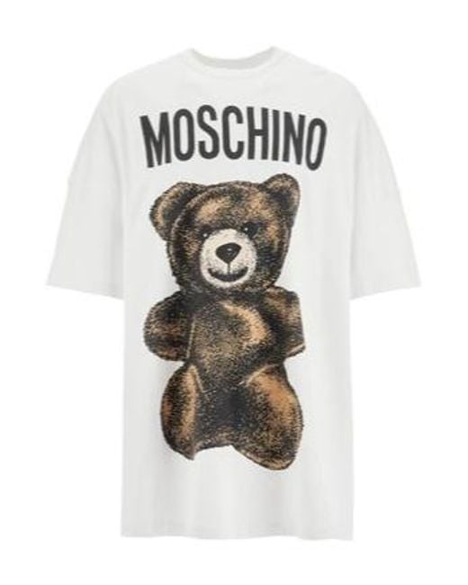 Moschino White Short-Sleeved T-Shirt for men