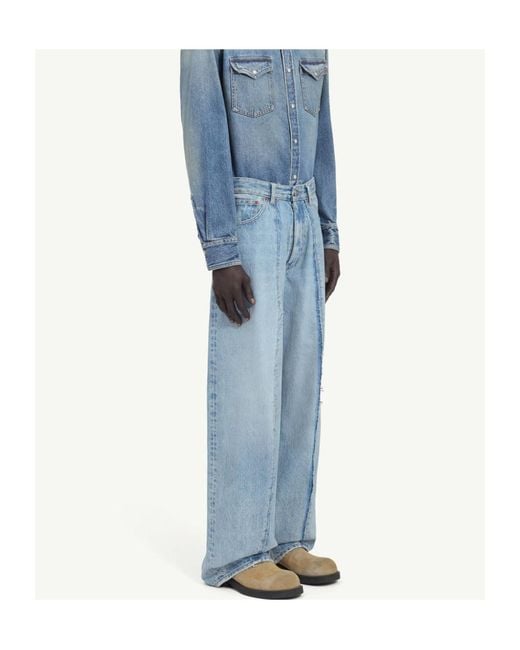 MM6 by Maison Margiela Blue Wide-Leg Jeans for men