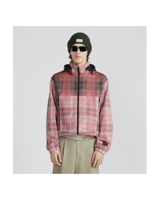 Dior Red Homme Hooded Puffer Jacket for men