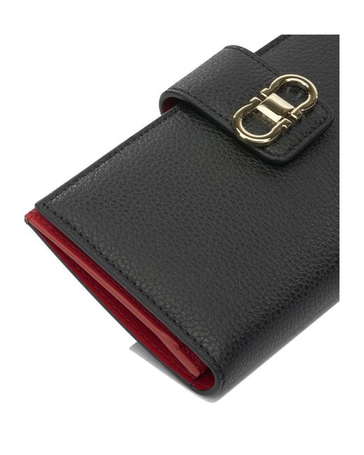 Ferragamo Black Gancini Wallet