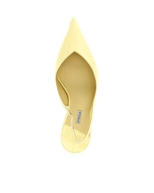 Le Silla Metallic Vivienne Pointed-Toe Slingback Pumps