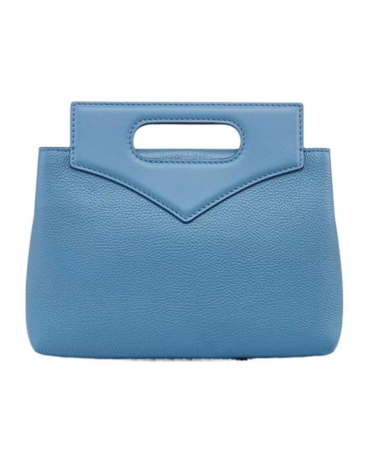 MCM Blue Soft Diamond Embossed Tote Bag