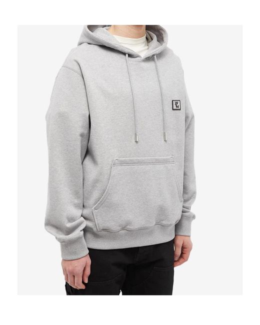 Wooyoungmi Gray Long-Sleeved Hoodie for men