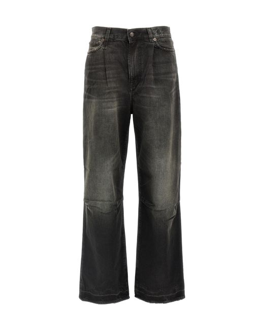 R13 Gray Belt-Loop Jeans