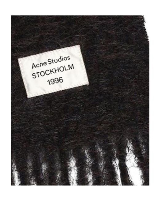 Acne Black Voxy Mohair Blend Scarf