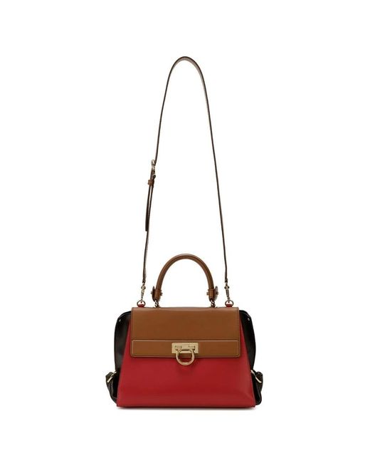 Ferragamo Red Logo Handbag