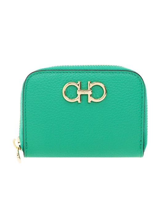Ferragamo Green Logo Wallet