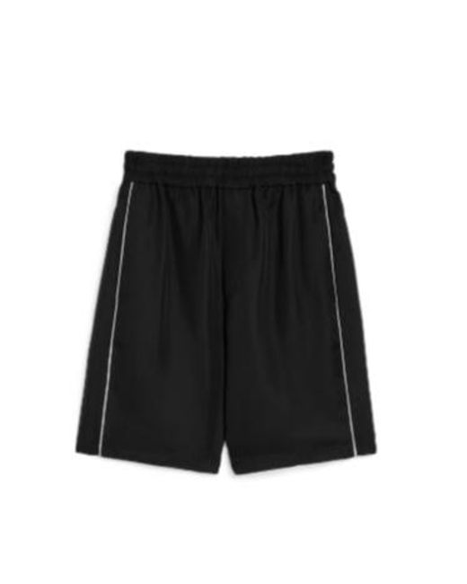 Jil Sander Black Fluid Viscose Shorts for men