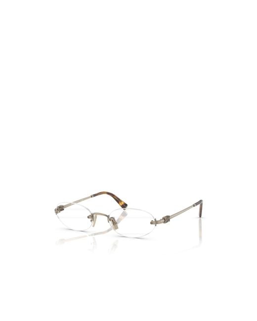 Miu Miu Natural Eyewear Oval Frame Glasses