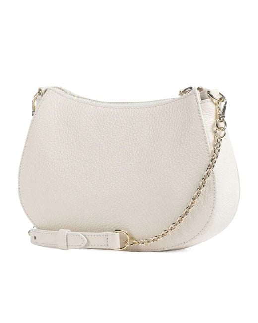 Coccinelle Natural C-Easy Grained Leather Shoulder Bag