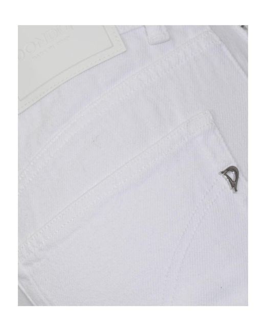 Dondup White Wide-Leg Jeans