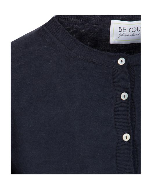 Be You Blue Cropped Button-Up Cardigan