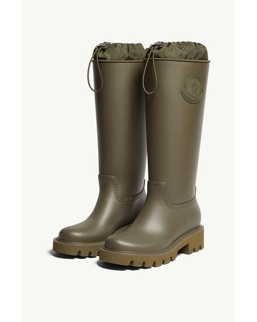 Moncler Green Kickstream High Rain Boots