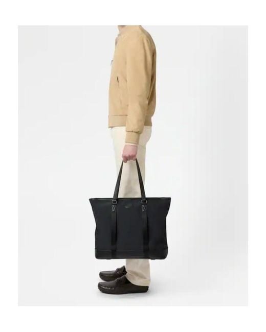 Tod's Black Logo Trim Tote Bag for men