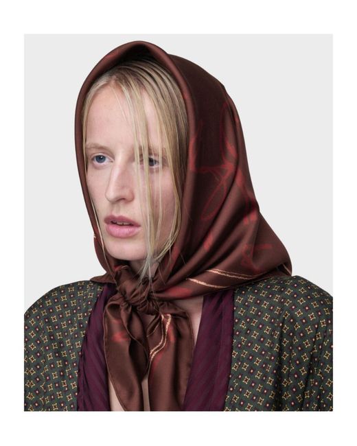 Maison Margiela Red Numbers-Print Neckerchief
