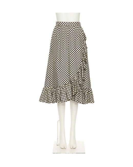 Valentino White Patterned Skirt