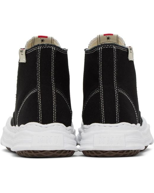 Maison Mihara Yasuhiro Black Logo Detailed Lace-Up Sneakers for men
