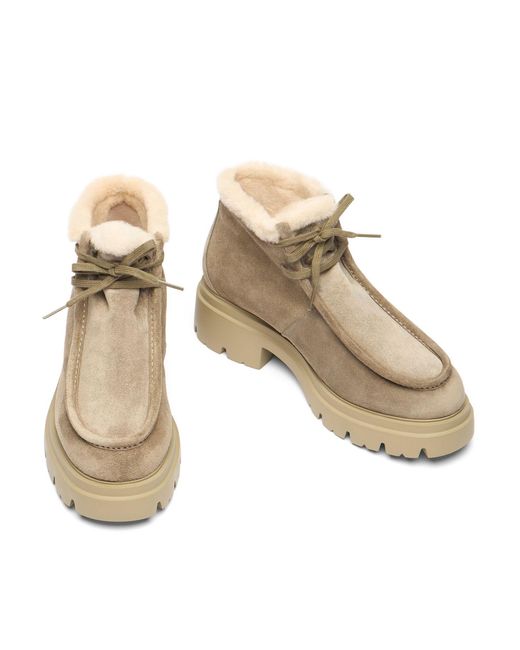 Stuart Weitzman Natural Hudson Shearling Chukka
