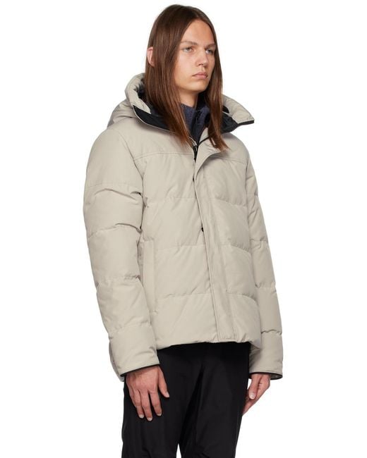 Canada Goose Gray Macmillan Hooded Down Jacket for men