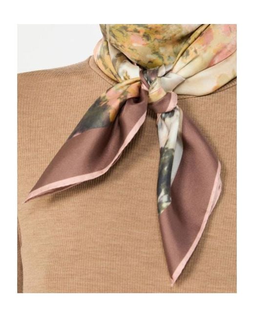 Max Mara Metallic Silk Twill Foulard