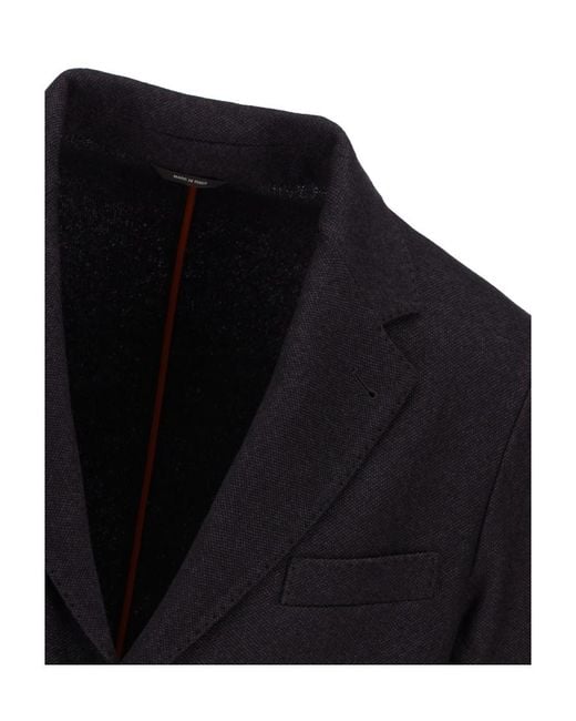 Loro Piana Black Logo Blazer for men