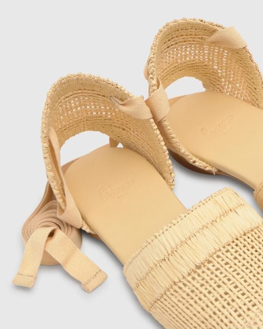 Castaner Metallic Tie Woven Espadrilles