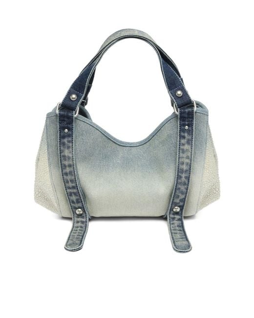 DIESEL Green D-One-Small Top-Handle Bag