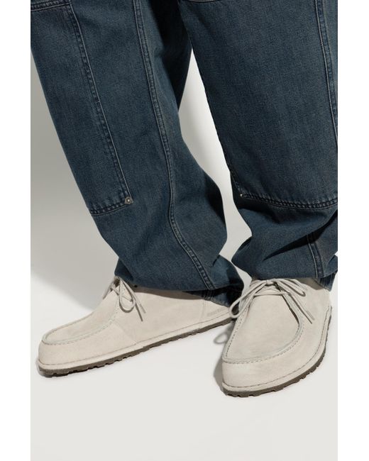 Birkenstock White Utti Lace-Up Loafers for men