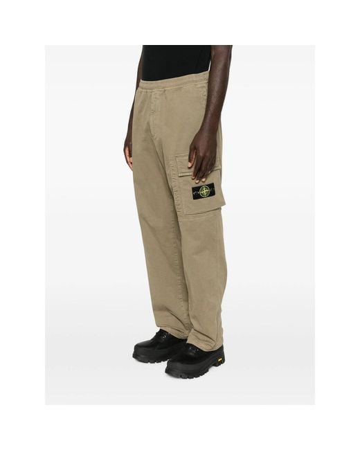 Stone Island Multicolor Elastic-Waist Casual Trousers for men