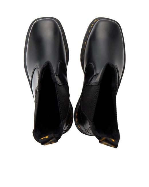 Dr. Martens Black 2976 Platform Leather Chelsea Boots