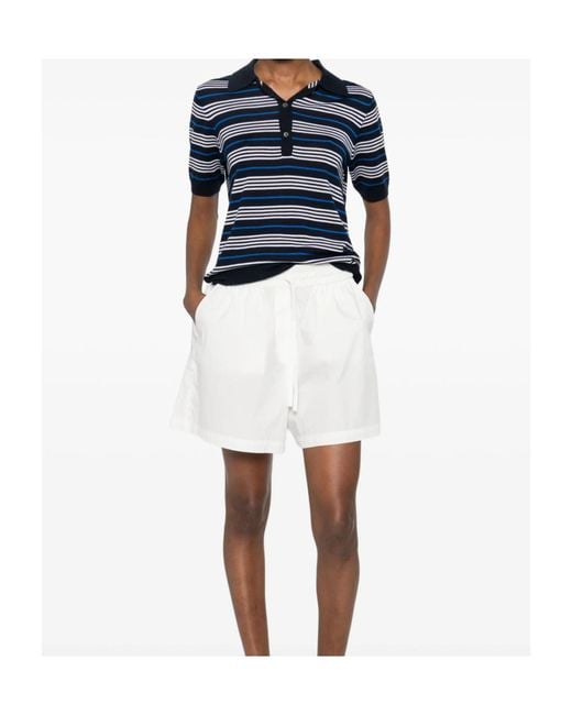 P.A.R.O.S.H. White Elasticated Shorts
