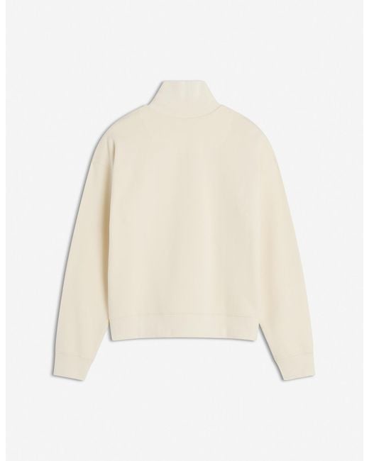 Maison Kitsuné White Maison Kitsuné Baby Fox Patch Half-Zip Sweatshirt