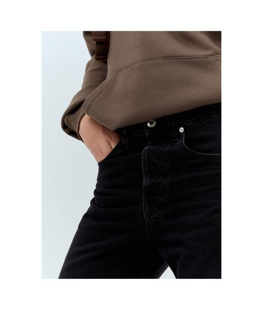 Lanvin Black Mid-Rise Twisted Jeans for men
