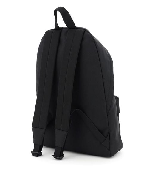 Balenciaga Black Logo Zipped Backpack for men