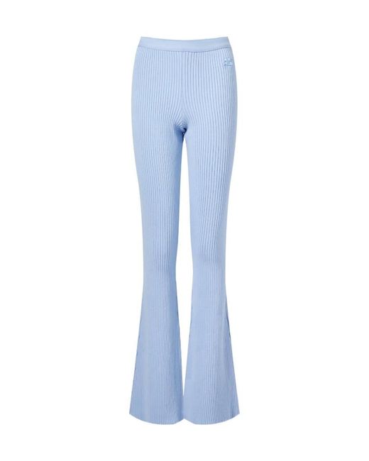 Courreges Blue Ribbed Trousers
