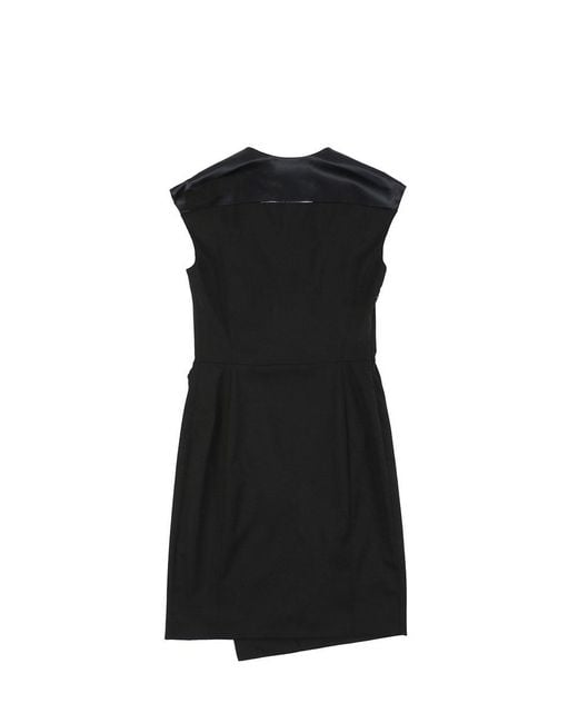 Ferragamo Black A Sleeveless Pleated Dress