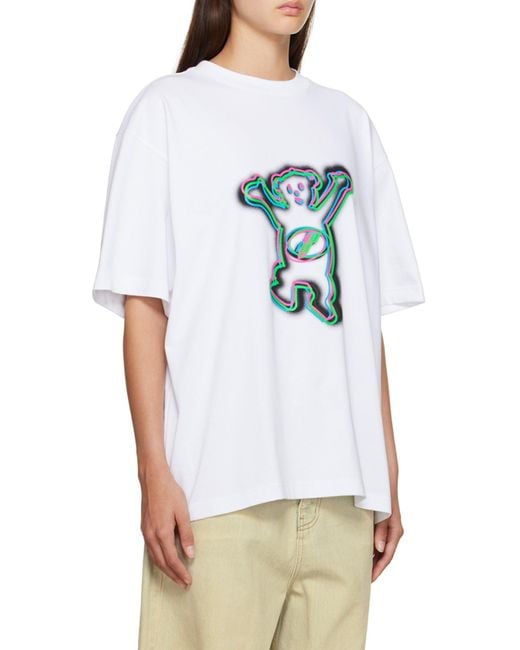 we11done White Graphic-Print Cotton T-Shirt for men