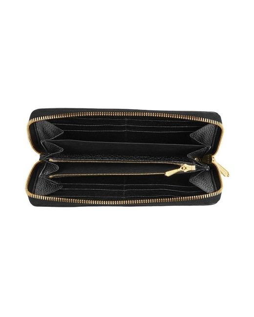 Gucci Black Zumi Textured Long Wallet