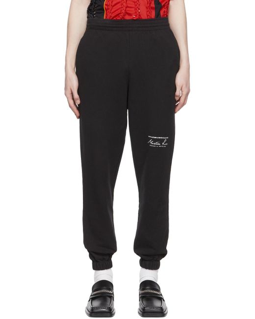 Martine Rose Black Logo Printed Pocketed Track Pants