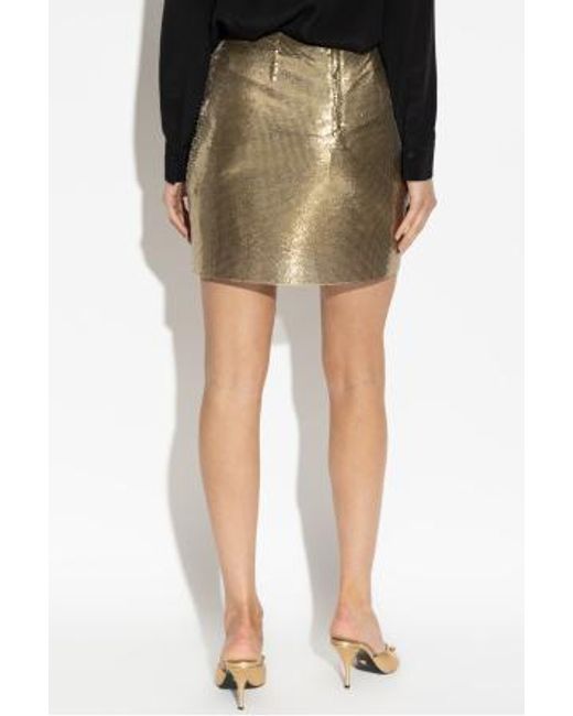 Versace Natural Metallic Mini Skirt