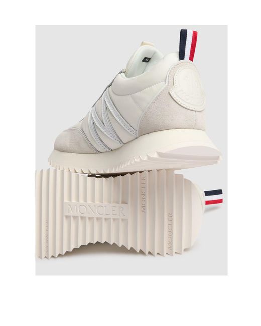 Moncler White Laced Sneakers for men