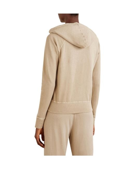 James Perse Natural French Cotton-Terry Hoodie