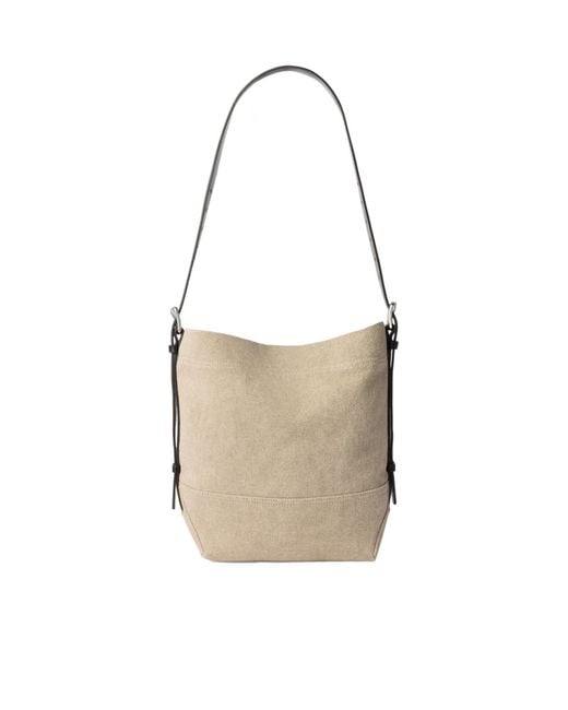 Lemaire White Small Belted Tote Bag for men